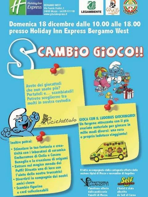 Domenica c'è il «Riciclattolo» Scambiare i giocattoli è divertente - Cronaca - L'Eco di Bergamo - Notizie di Bergamo e provincia